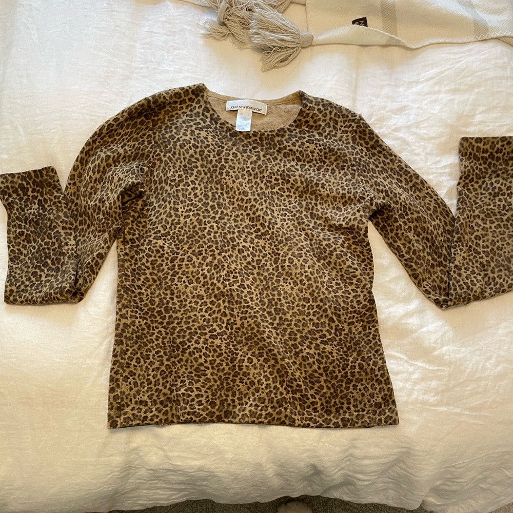 VINTAGE wool blend cheetah sweater